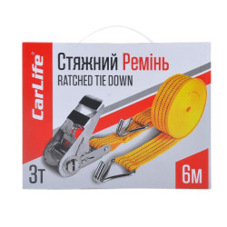 Купити Стяжний ремінь з замком CarLife 3т, 6м