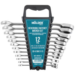 Купити Набір ключів Molder CR-V (7-8-9-10-12-13-14-15-16-17-18-19мм), 12шт
