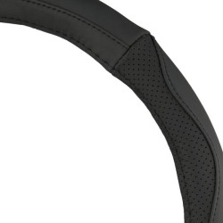 Купить Чехол на руль Carlife 39-41см, кожа, черный SW243L