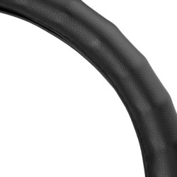 Купить Чехол на руль Carlife 37-39см, экокожа, черный, один шов SW142M