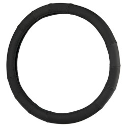 Купить Чехол на руль Carlife 37-39см, кожа, черный SW240M