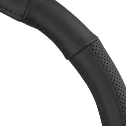 Купить Чехол на руль Carlife 39-41см, кожа, черный SW244L