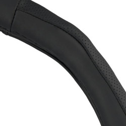 Купить Чехол на руль Carlife 37-39см, кожа, черный SW245M