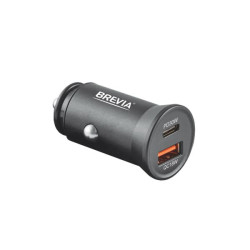 Купить Автомобильное зарядное устройство Brevia ePower DualCharge 30W 1xUSB-C+1xUSB-A черный
