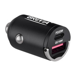 Купить Автомобильное зарядное устройство Brevia ePower NanoMetal 38W 1xUSB-C+1xUSB-A черный