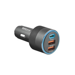 Купить Автомобильное зарядное устройство Brevia ePower TriCharge 66W 1xUSB-C+2xUSB-A черный