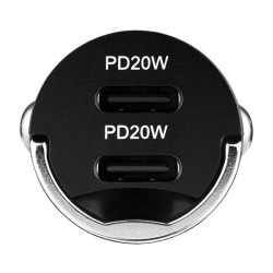 Купить Автомобильное зарядное устройство Brevia ePower NanoMetal 40W 2xUSB-C черный