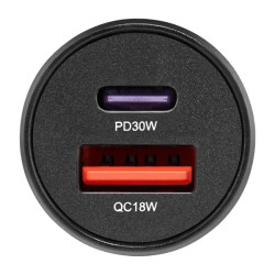 Купити Автомобільний зарядний пристрій Brevia ePower DualCharge 48W 1xUSB-C+1xUSB-A, чорний