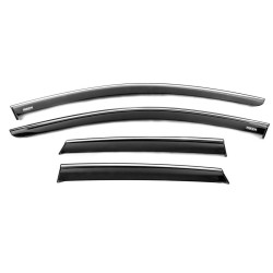 Купить Ветровики с хром молдингом (4 шт, Niken) для Volkswagen Taigo 2020- гг