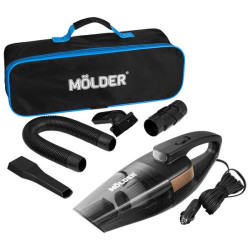 Купити Пилосос автомобільний Molder від прикурювача з LED ліхтарем 110Вт, 12В, 3.2кПа, чорний