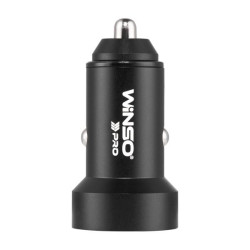 Купить Автомобильное зарядное устройство Winso PRO 48W 1xUSB-C+1xUSB-A, display, metal