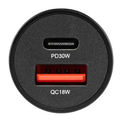 Купить Автомобильное зарядное устройство Winso PRO 48W 1xUSB-C+1xUSB-A, metal