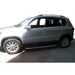 Купити Бокові пороги BlackLine (2 шт, алюміній) для Volkswagen Tiguan 2007-2016 рр