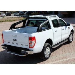 Купить Боковые Подножки BlackLine (2 шт, Алюминий) для Ford Ranger 2011-2022 гг