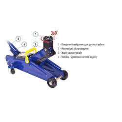 Купить Домкрат гідравл подк. 2 т Коробка. Висота підйому 135-335 мм 9 кг Iron Hand (IH-135335DP)