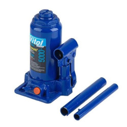 Купить Домкрат гідравлічний  телескоп  5 т картон. Висота піднімання  185-358 мм 4.1кг Iron Hand (IH-185355D)