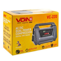 Купити Компресор автомобільний "VOIN" VC-220 116psi/10А/25л/AC /DC/Автостоп