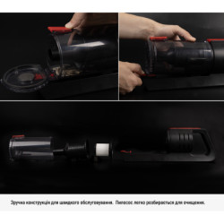 Купити Пилосос "VOIN" V-80 120W/Turbo щітка/Led ліхтар/вологе та сухе чищення/сумка