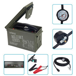 Купити Компресор автомобільний "VOIN" VM-070 "MILITARY SERIES" 150psi/25A/90л/клемми