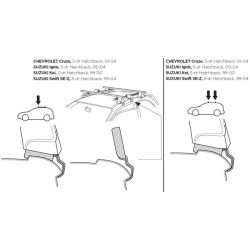 Купити Монтажный комплект Thule 1166 для Suzuki Swift (mkI) 1999-2004 / Kei (mkI) 1998-2000 / Ignis (mkI) 2000-2004; Chevrolet Cruze (mkI) 2000-2004 (TH 141166)