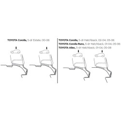 Купити Монтажный комплект Thule 1205 для Toyota Corolla (E120)(хетчбек/универсал) 2000-2008 (TH 141205)