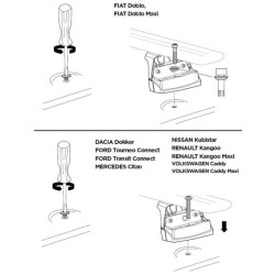 Купити Монтажный комплект Thule 3021 для Renault Kangoo (mkI; mkII) 1996→; Renault/Dacia Dokker 2012→; Ford Tourneo/Transit Connect 2003-2013; Mercedes Citan (W415) 2012→; VW Caddy (mkIV) 2020→ (TH 183021)