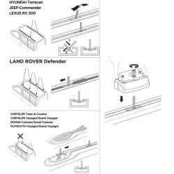 Купити Монтажный комплект Thule 3040 для Land Rover Defender (mkII) 2020→; Lexus RX (mkI) 1998-2003; Jeep Commander (XK) 2006-2010; Chrysler/Dodge Voyager (mkIV) 2006-2007; Hyundai Terracan (mkI) 2001-2007 
