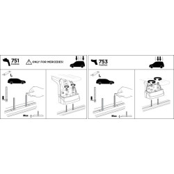Купити Монтажный комплект Thule 3084 для Mercedes-Benz V-Class (W447) 2014→ / Vito/Viano (W638; W639) 1996-2013; Chrysler PT Cruiser (mkI) 1996-2010; Citroen Xantia (mkI)(wagon) 1992-2002; Xsara (mkI)(wagon