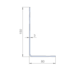 Купить Алюмінієвий профіль для бортів, 150х80 Алюміній Україна (2700678910)