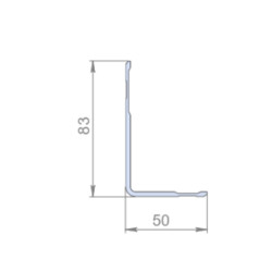 Купить Алюмінієвий профіль, 83х50 Алюміній Україна (2700678915)