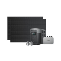 Купити Комплект EcoFlow PowerStream - мікроінвертор 600W + зарядна станція Delta Max 2000 та сонячні панелі 2х400