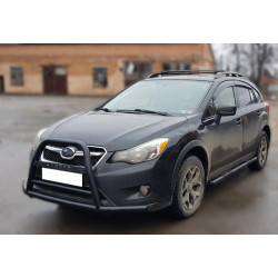 Купить Защита переднего бампера F1-71 Черная (Нержавейка) для Subaru XV 2011-2017 гг