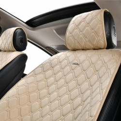 Купити Комплект преміум накидок для сидінь CarLife Turbo, biege