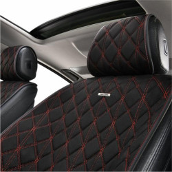 Купить Комплект преміум накидок для сидінь CarLife Nitro, black-red