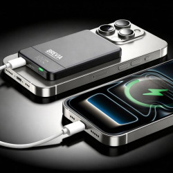 Купити Повербанк (Power Bank) Brevia ePower 5000mAh MagSafe SuperSlim PD20W, Qі15W LCD чорний