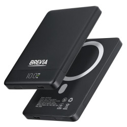 Купити Повербанк (Power Bank) Brevia ePower 5000mAh MagSafe SuperSlim PD20W, Qі15W LCD чорний