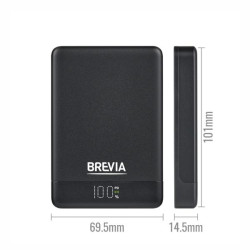 Купити Повербанк (Power Bank) Brevia ePower 10000mAh MagSafe SuperSlim PD20W, Qі15W LCD чорний