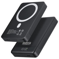 Купити Повербанк (Power Bank) Brevia ePower 10000mAh MagSafe SuperSlim PD20W, Qі15W LCD чорний