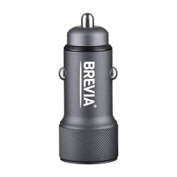 Купити Автомобільний зарядний пристрій Brevia ePower Dual Grip Metal LED 48W 1xUSB-C+1xUSB-A