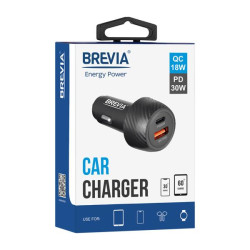 Купити Автомобільний зарядний пристрій Brevia ePower Dual Carbon 48W 1xUSB-C+1xUSB-A
