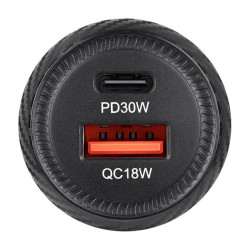 Купити Автомобільний зарядний пристрій Brevia ePower Dual Carbon 48W 1xUSB-C+1xUSB-A