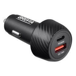 Купити Автомобільний зарядний пристрій Brevia ePower Dual Carbon 48W 1xUSB-C+1xUSB-A