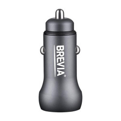Купити Автомобільний зарядний пристрій Brevia ePower Dual Style Metal LED 48W 1xUSB-C+1xUSB-A
