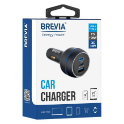 Купити Автомобільний зарядний пристрій Brevia ePower TriPower PRO 130W 2xUSB-C+1xUSB-A