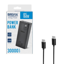 Купить Повербанк (Power Bank) Brevia 30000mAh 65W Li-Pol, LCD чорний