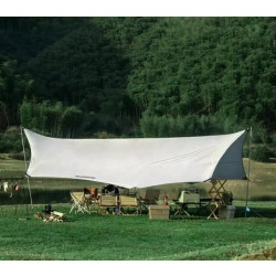 Купить Тент для кемпінгу Naturehike Moraine NH19TM004, 150D / Silver Coated, 680*576 см, сірий (з двома стійками)