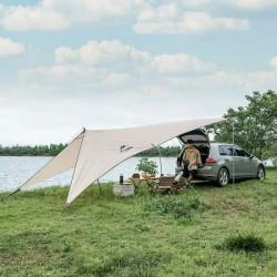 Купить Тент для кемпінгу Naturehike Car Rear Canopy NH21TM001, 590*340 см, золотий (з трьома стійками)