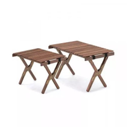 Купить Стіл складний Naturehike HTM Roll Table NH21JJ001, дерево, Розмір M, чорний горіх