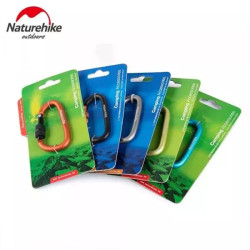 Купити Карабін Naturehike D-type NH15A005-H, 6 см, блакитний