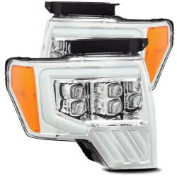 Купить Передние фары Ford F150 2009-2014 LED NOVA серия хром AlphaRex AXHL-FF09-PPTS-LED-C-A